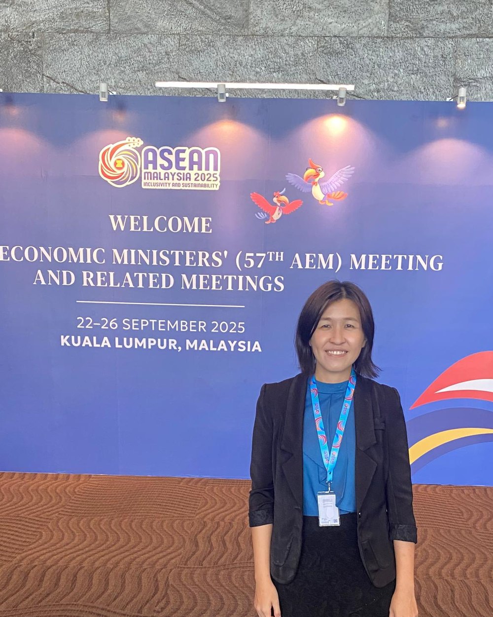 Hsin Yee Lim, founder of Impact Language Solutions, at the 57th ASEAN Economic Ministers' Meeting, Kuala Lumpur, 2025